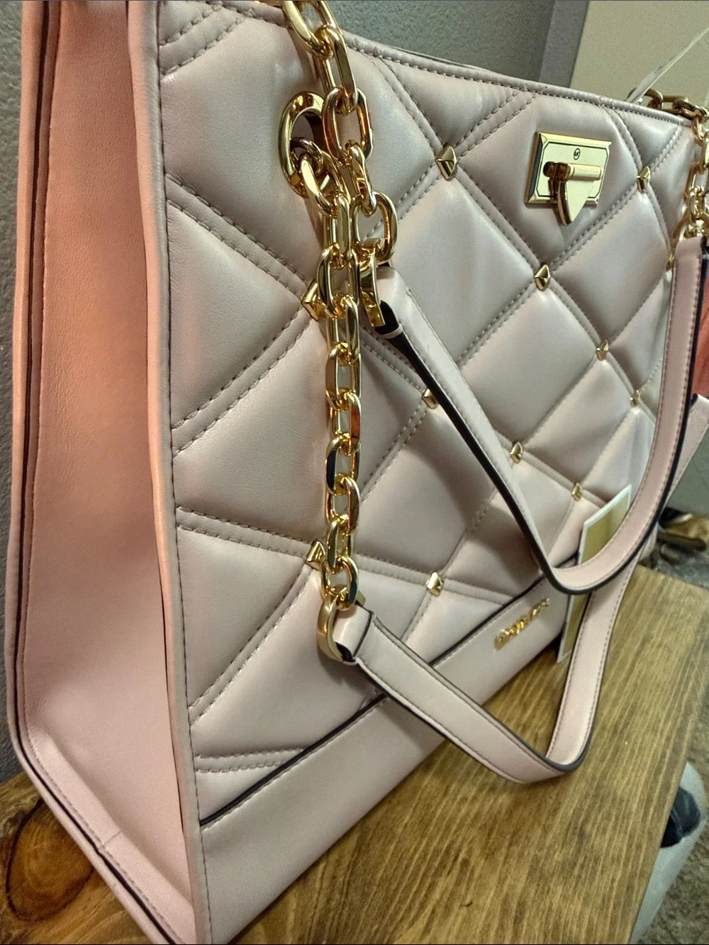 Michael Kors Serena Large Powder Blush Shoulder Bag NWT